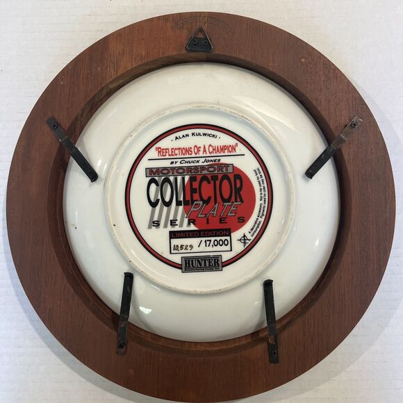 Alan Kulwicki #7 Collector Plate Series Ltd Edition with 11" Round Wood Frame - Picture 8 of 9